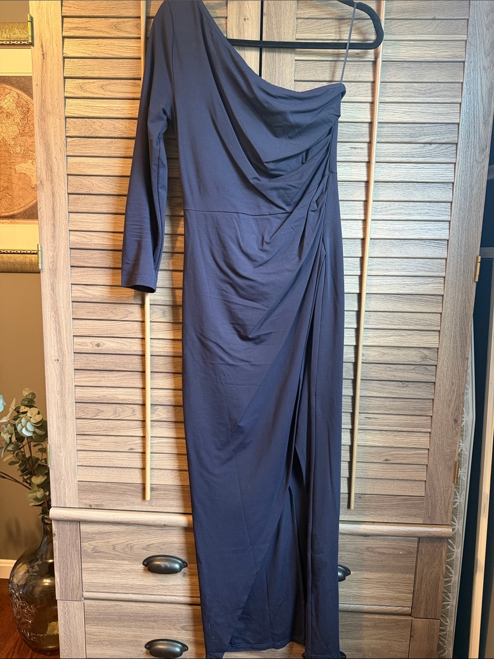 One-Shoulder Navy Women’s Dress
